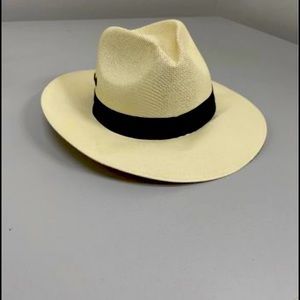 White Fedora with Stripe